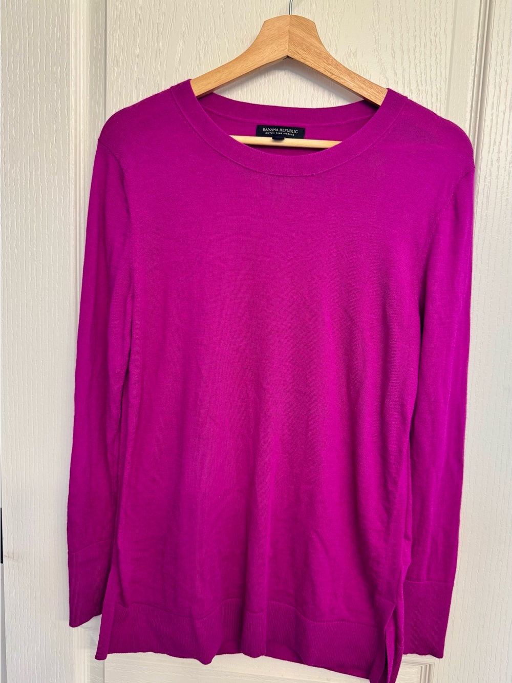 Banana Republic Crewneck Sweater in Vibrant Fuchsia